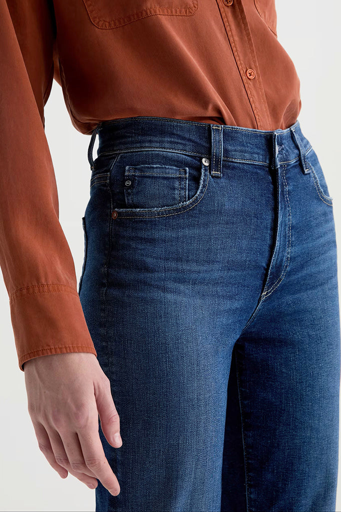 AG Jeans Brinley Mid Rise Straight Leg Jeans in Poetic - Arielle Clothing