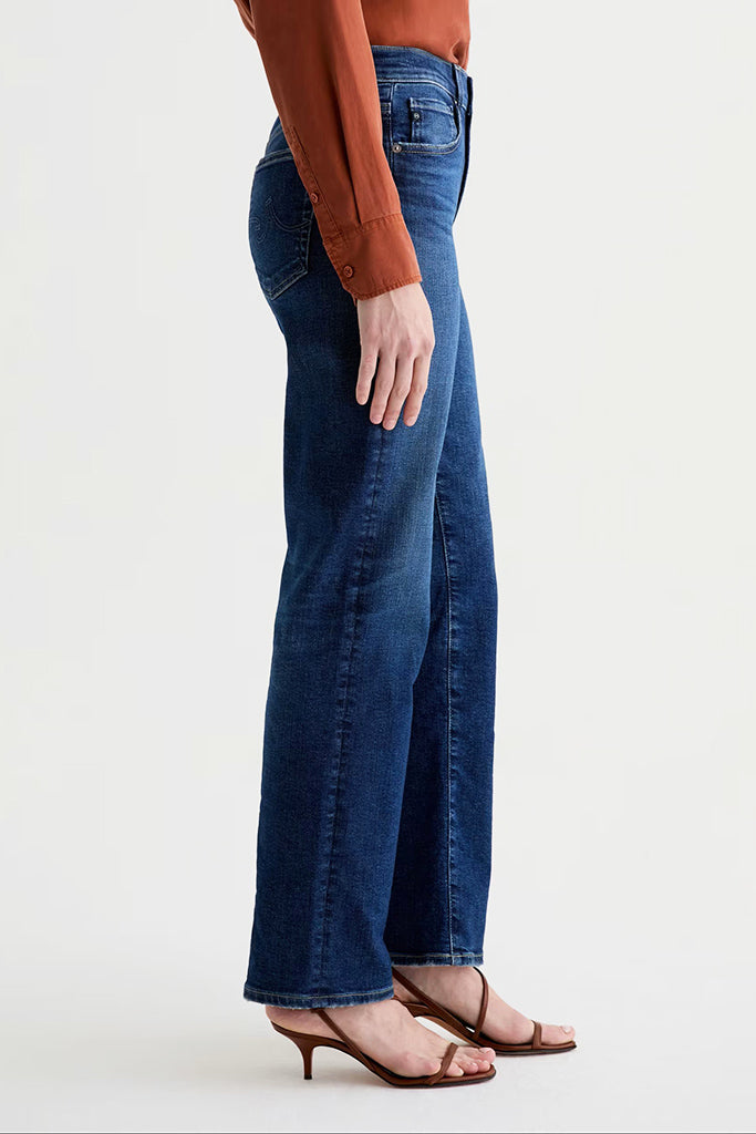 AG Jeans Brinley Mid Rise Straight Leg Jeans in Poetic - Arielle Clothing