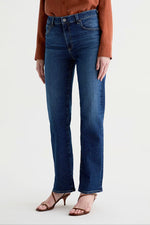 AG Jeans Brinley Mid Rise Straight Leg Jeans in Poetic - Arielle Clothing
