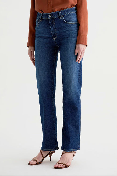 AG Jeans Brinley Mid Rise Straight Leg Jeans in Poetic - Arielle Clothing