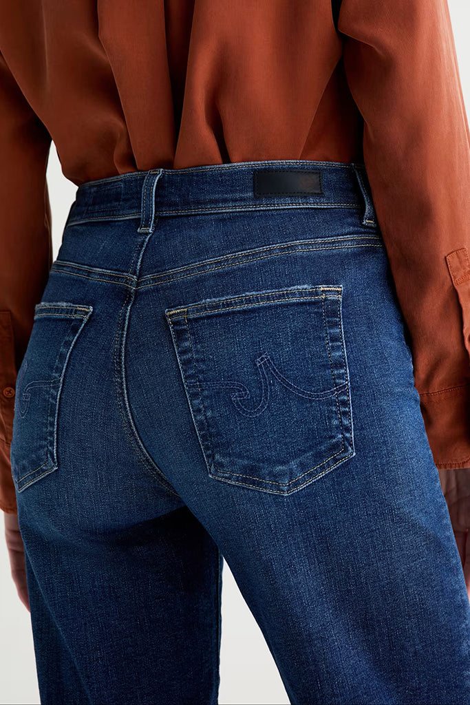 AG Jeans Brinley Mid Rise Straight Leg Jeans in Poetic - Arielle Clothing