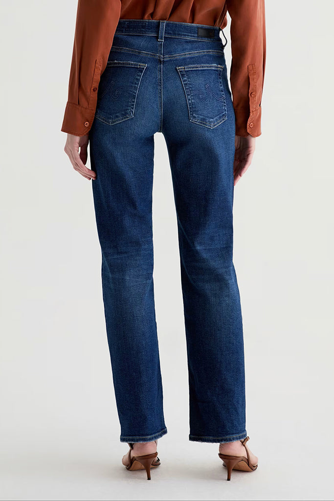 AG Jeans Brinley Mid Rise Straight Leg Jeans in Poetic - Arielle Clothing