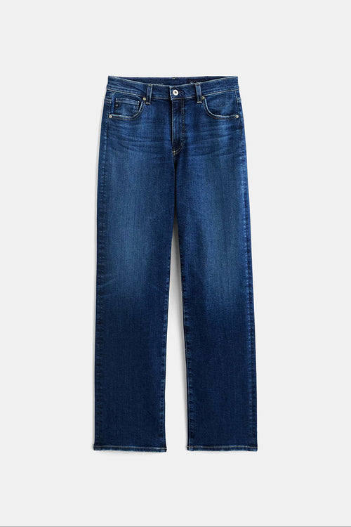 AG Jeans Brinley Mid Rise Straight Leg Jeans in Poetic - Arielle Clothing