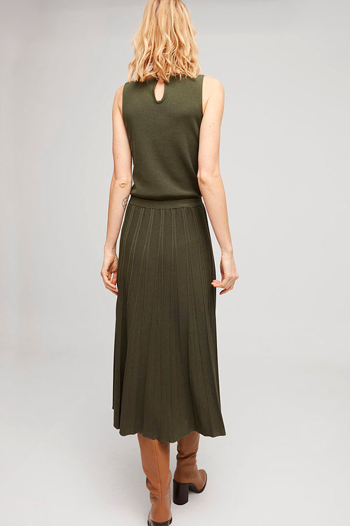 Aldo Martins Annecy Knit Skirt in Olive - Arielle Clothing