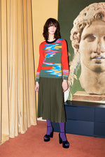 Aldo Martins Annecy Knit Skirt in Olive - Arielle Clothing