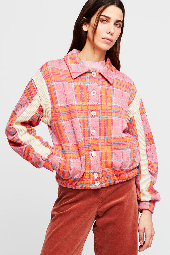 Aldo Martins Niza Bomber Jacket in Coral - Arielle Clothing