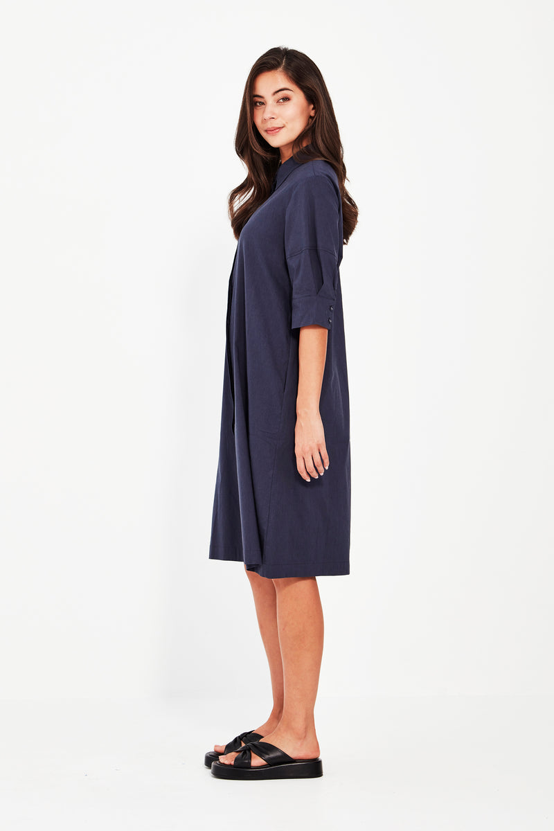 Verge Acrobat Nori Dress in Denim Marle - Arielle Clothing