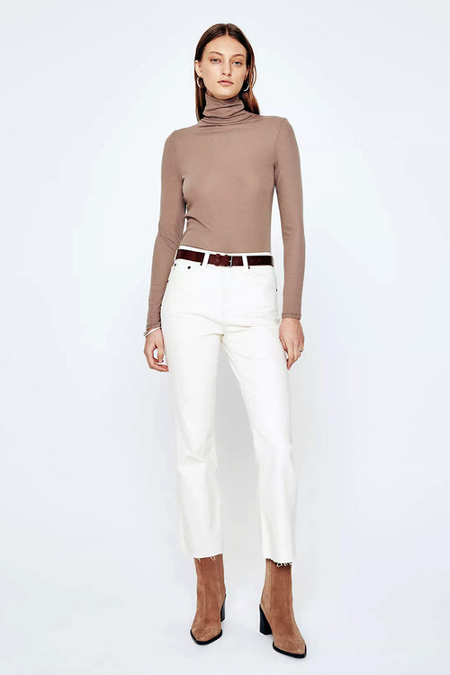 Adriano Goldschmied Kinsley High Rise Crop Boot Jean in 1 Year Soft Sand - Arielle Clothing