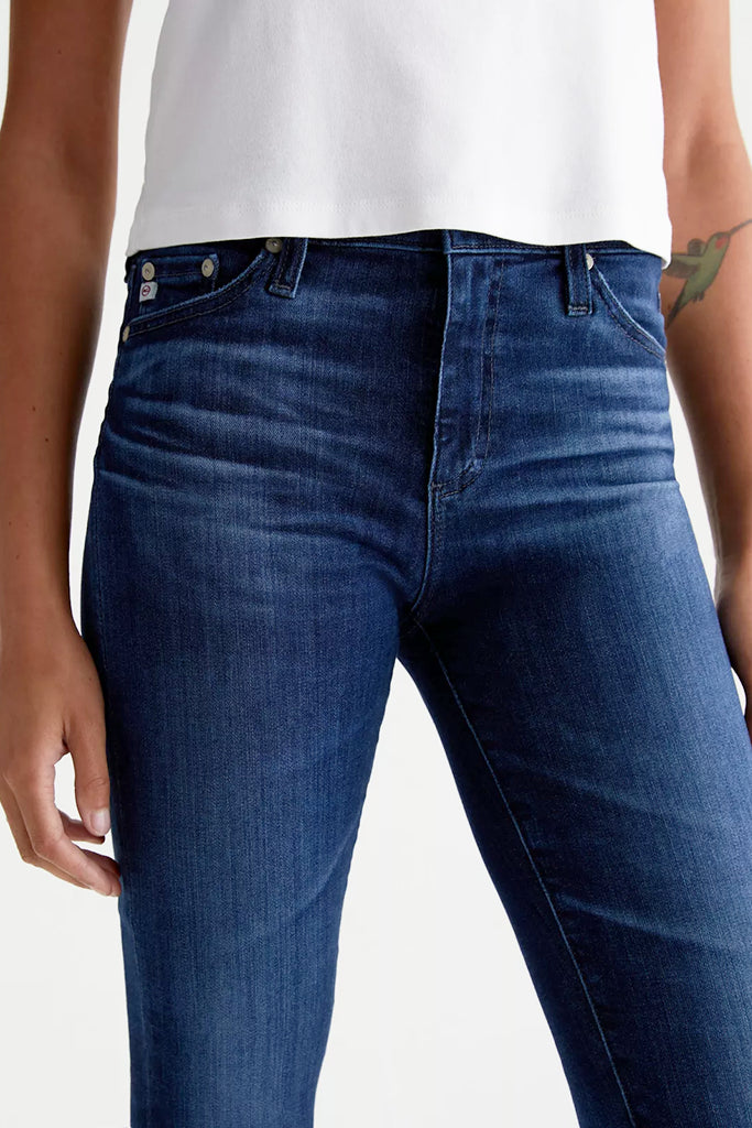 AG Jeans Mari High Rise Slim Straight in 5 Years Blue Essence - Arielle Clothing
