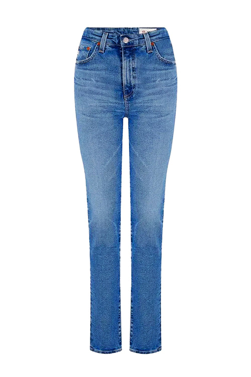 Adriano Goldschmied Saige High Rise Straight Jeans in 19 Years Afterglow - Arielle Clothing