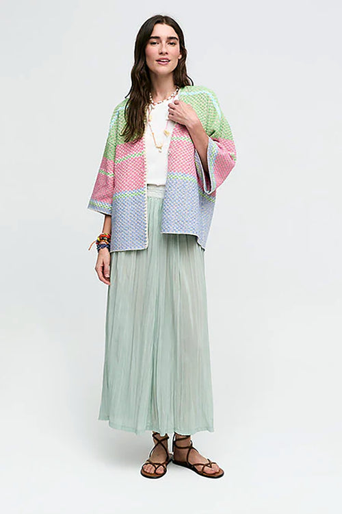  Aldo Martins Kira Midi Skirt in Mint Green - Arielle Clothing