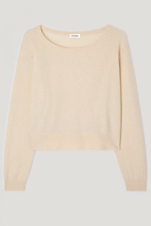 American Vintage Raxow Round Neck Sweater in Natural - Arielle Clothing