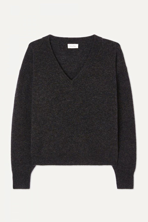 American Vintage Raxow Sweater in Coal Melange - Arielle Clothing