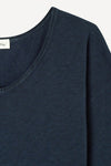 American Vintage Sonoma Long Sleeve V Neck Tee in Vintage Navy Blue - Arielle Clothing