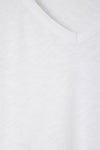 American Vintage Sonoma Long Sleeve V Neck Tee in White - Arielle Clothing