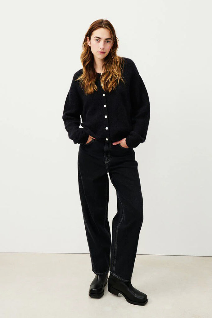 American Vintage Vitow Cardigan in Black - Arielle Clothing