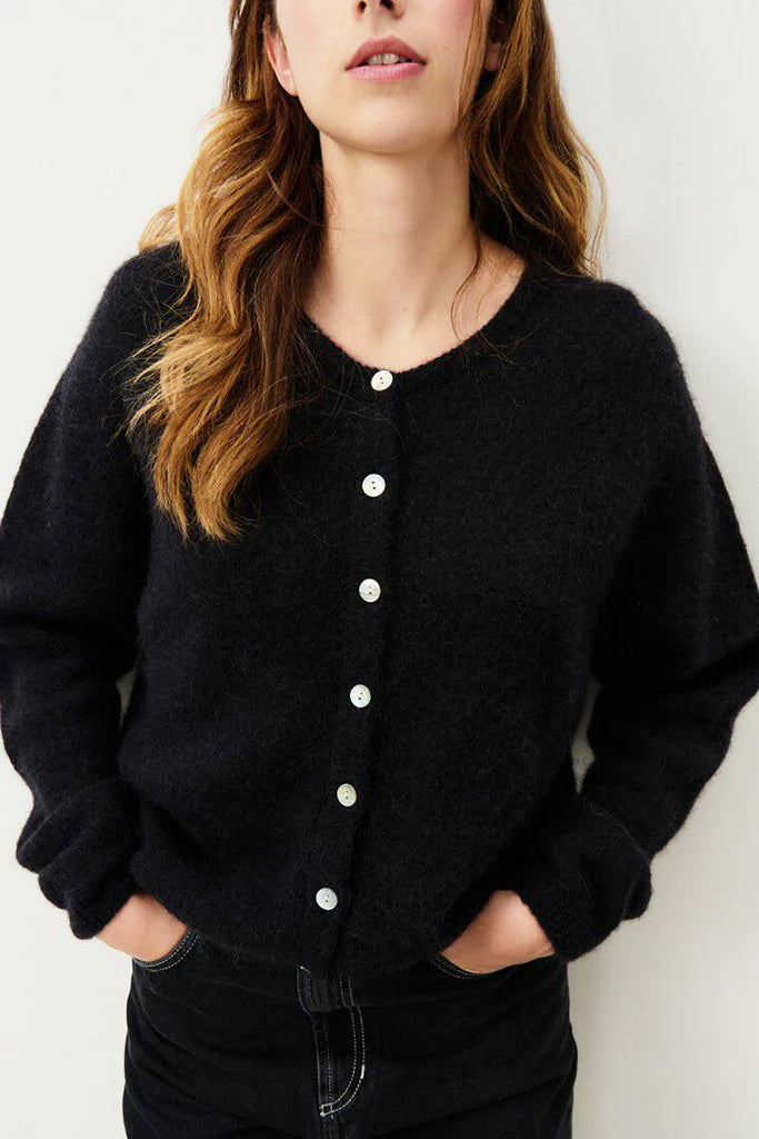 American Vintage Vitow Cardigan in Black - Arielle Clothing