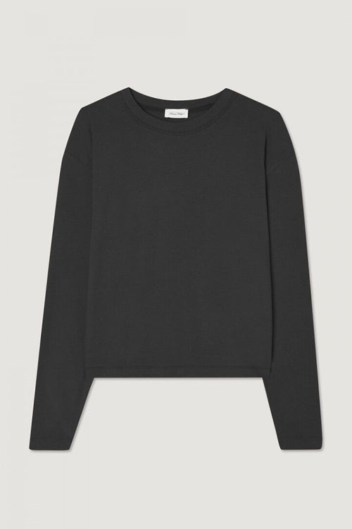 American Vintage Ypawood Long Sleeve Tee in Carbon Melange - Arielle Clothing