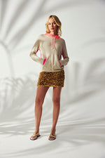 Brodie Cashmere Colour Pop Hoodie in Cygnet - Arielle Clothing