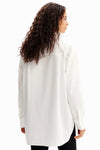 Desigual x M. Christian Lacroix Rose Shirt in White - Arielle Clothing