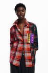 Desigual Kioto Plaid Shirt in Red - Arielle Clothing
