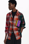 Desigual Kioto Plaid Shirt in Red - Arielle Clothing