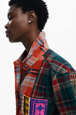 Desigual Kioto Plaid Shirt in Red - Arielle Clothing