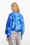 Desigual Victoria Tie Dye Sweater in Blue Water - Arielle Clothing