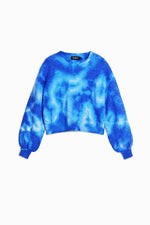 Desigual Victoria Tie Dye Sweater in Blue Water - Arielle Clothing