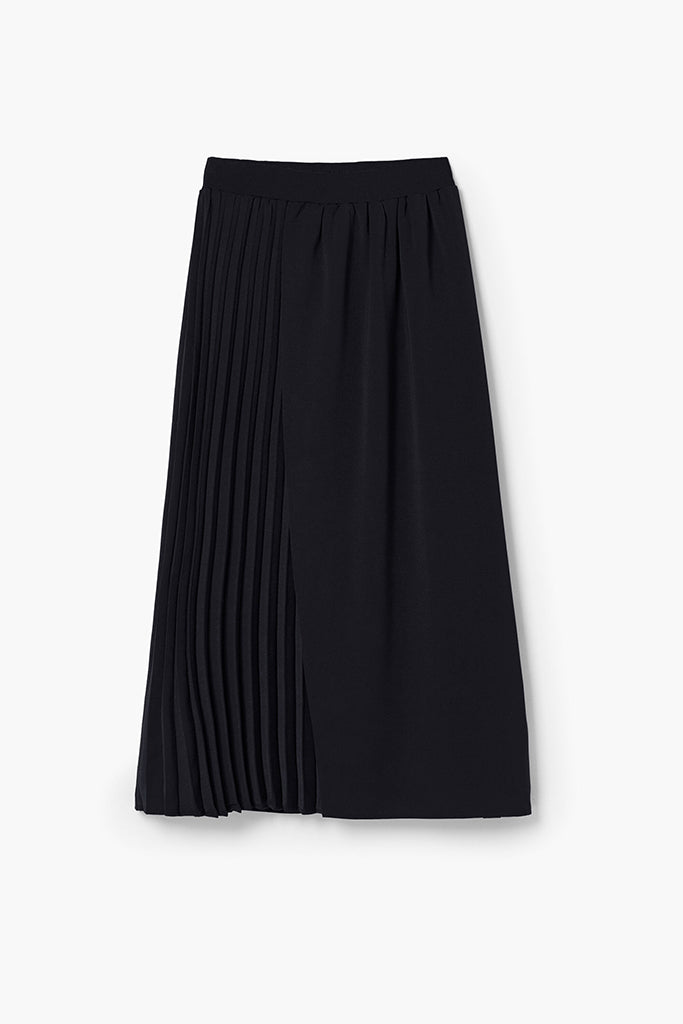 Desigual Xining Pleated Skirt in Black - Arielle Clothing
