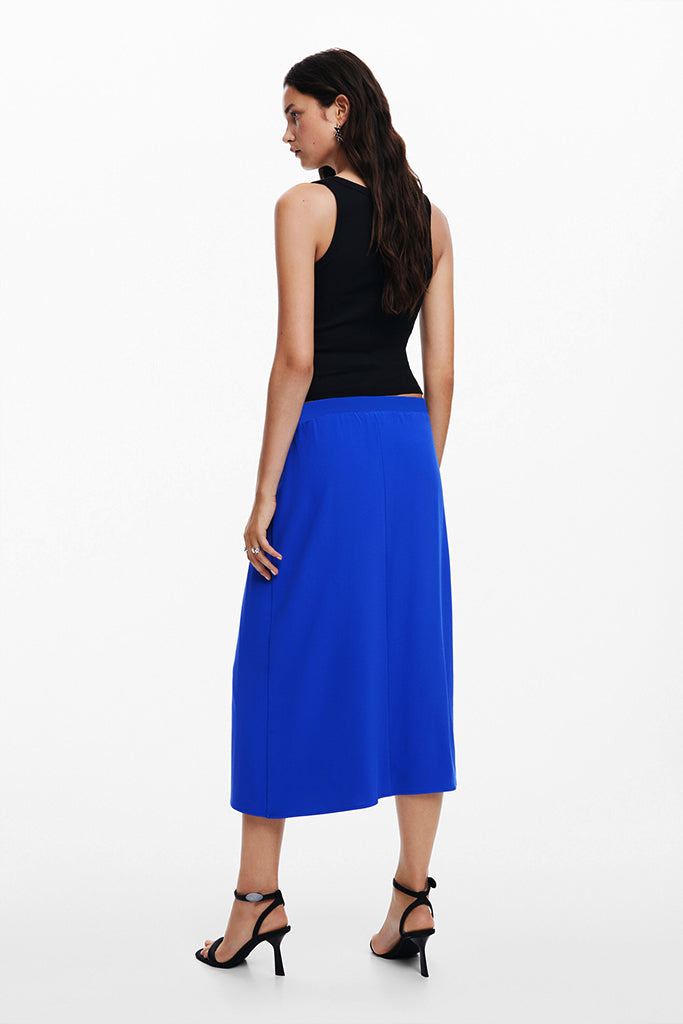 Desigual Xining Pleated Skirt in Blue Klein - Arielle Clothing