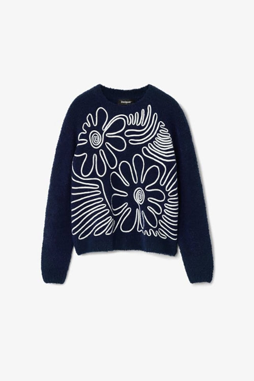Desigual Cambridge Sweater in Navy - Arielle Clothing
