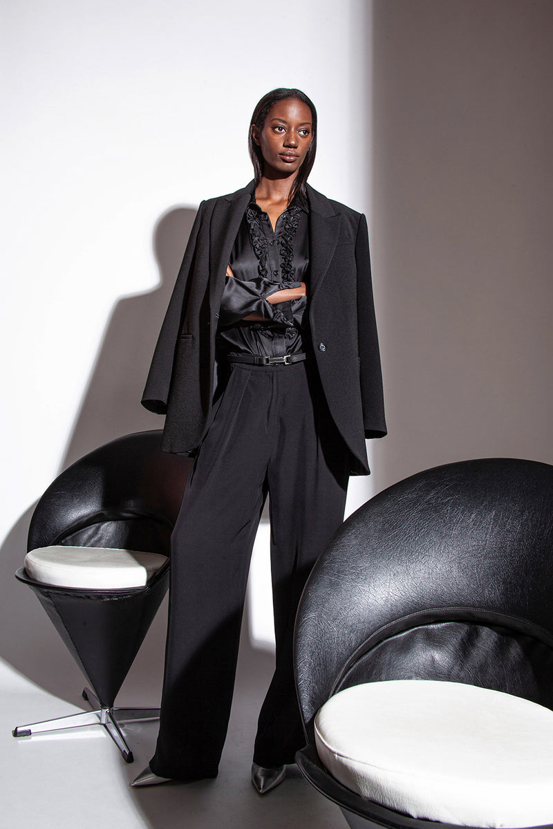 Funky Staff Laura Blouse in Black - Arielle Clothing