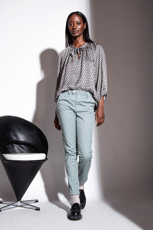 Funky Staff Laya Blouse in Triangles Print - Arielle Clothing