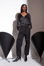 Funky Staff Paris Blouse in Black - Arielle Clothing