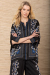 Hale Bob Zaria Charmeuse Kimono Top in Black - Arielle Clothing