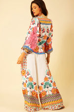 Hale Bob Kayla Linen Top in Pink - Arielle Clothing