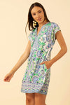 Hale Bob Cadence Jersey Dress in Green - Arielle Clothing