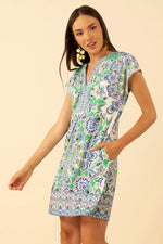 Hale Bob Cadence Jersey Dress in Green - Arielle Clothing