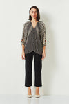 Verge Inspire Blouse in Black Print - Arielle Clothing