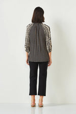 Verge Inspire Blouse in Black Print - Arielle Clothing