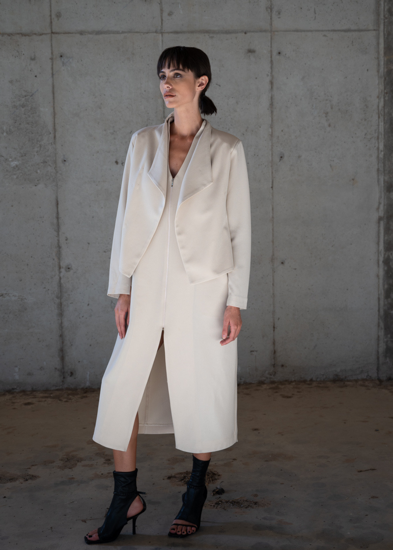 Ibelle Long Gilet in Cream