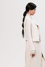 Lotus Eaters Aspect Cropped Blazer in Cream - Arielle Clothing