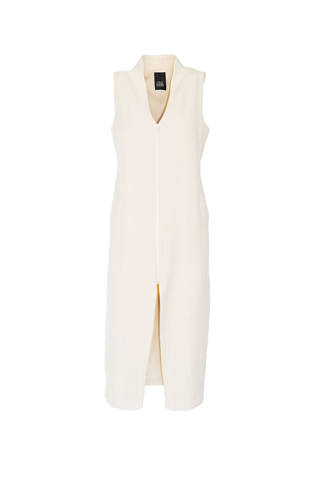 Lotus Eaters Ibelle Long Gilet in Cream - Arielle Clothing