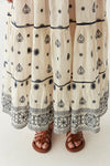Maison Hotel Caroline Embroidered Maxi Dress in Off-White - Arielle Clothing