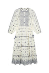 Maison Hotel Caroline Embroidered Maxi Dress in Off-White - Arielle Clothing