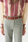 Maison Hotel Edna Heritage Pants in Dark Aqua - Arielle Clothing