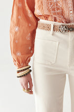 Maison Hotel Edna Heritage Pants in Ecru - Arielle Clothing