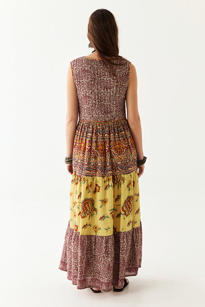 Maison Hotel Eugenie Dress in Mullumbimby Patchwork - Arielle Clothing