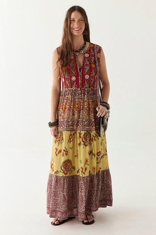 Maison Hotel Eugenie Dress in Mullumbimby Patchwork - Arielle Clothing